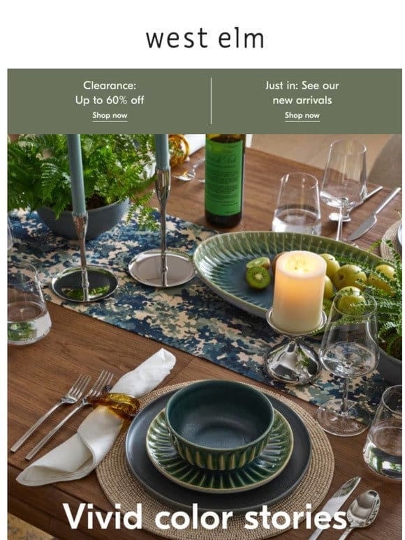 Set your table with the season’s hot new colors