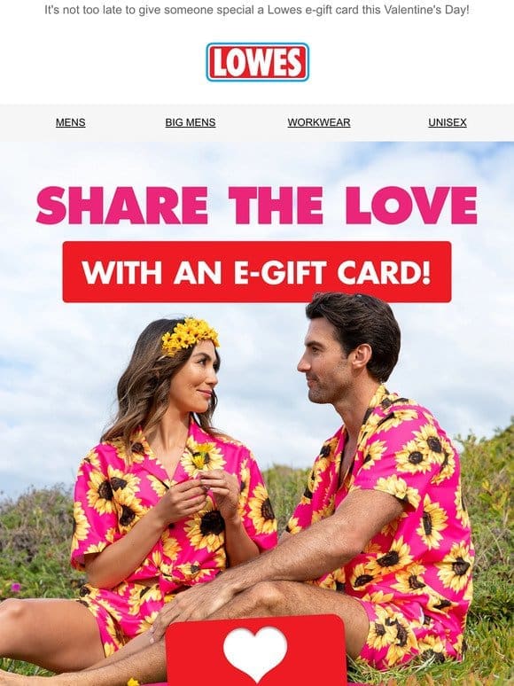 Share the love with an E-Gift Card ❤️