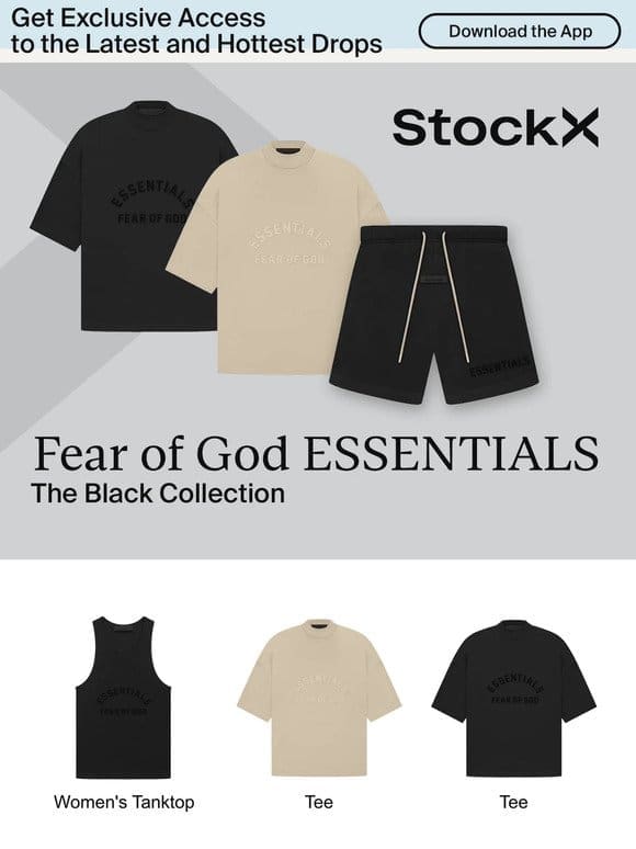 Shop Fear of God Essentials The Black Collection