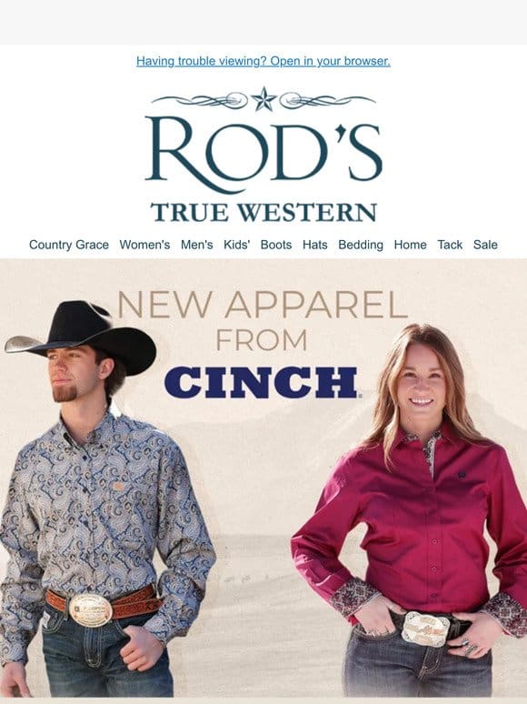 Shop the Latest Cinch Styles for the Family!