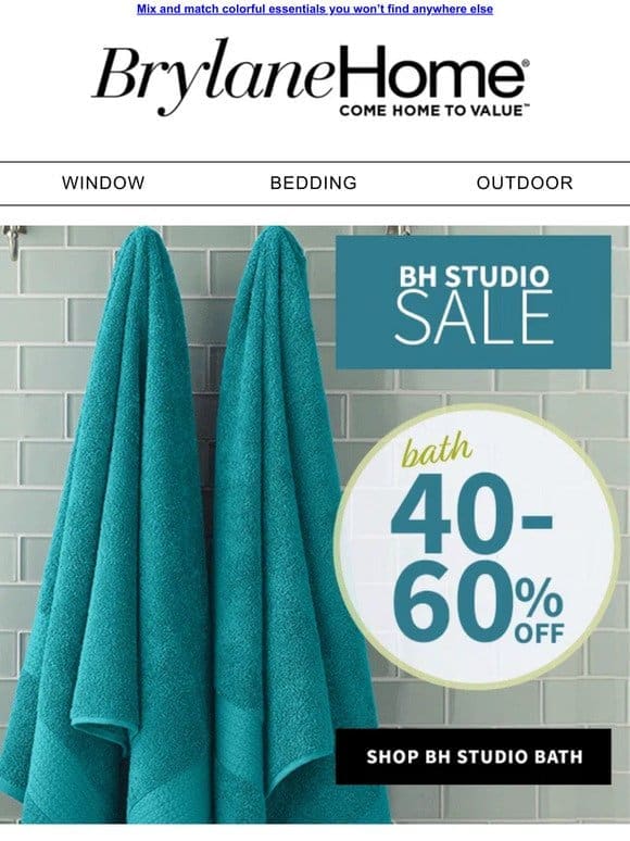 Shower Yourself with Savings: 40-60% off!