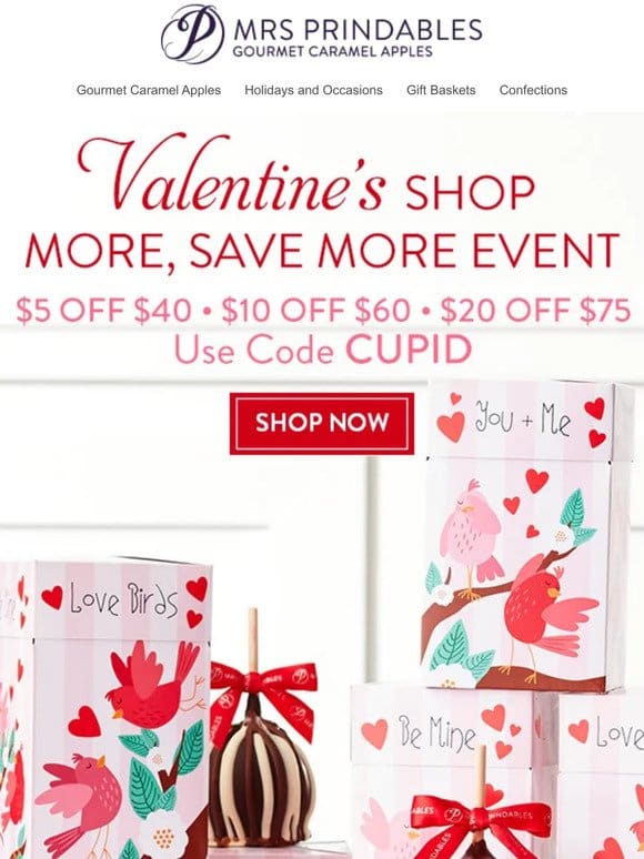 Simply the Best: Save up to $20 on our best-selling Valentine Gifts