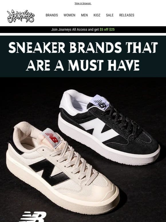 Sneaker brands that are a MUST!