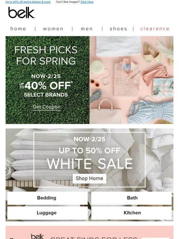 Snuggle up   Up to 50% off bedding， bath， luggage & kitchen must-haves