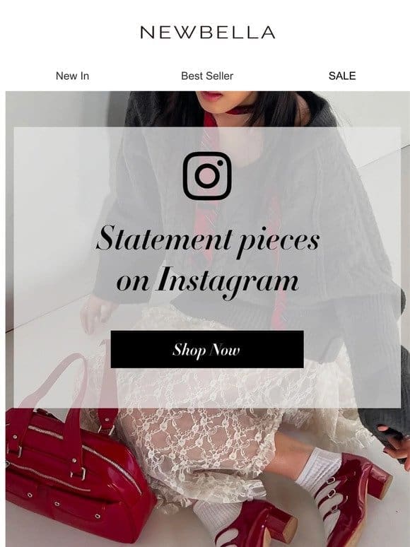 Statement pieces on Instagram