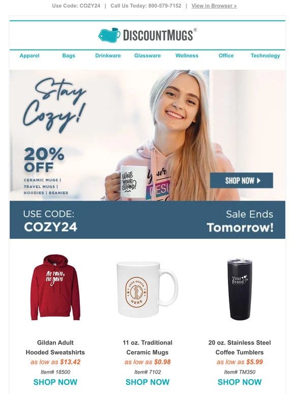 Stay Cozy: 20% Off Select Products