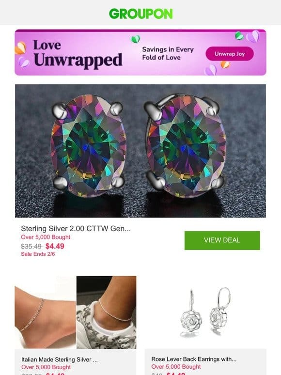 Sterling Silver 2.00 CTTW Gen… and More