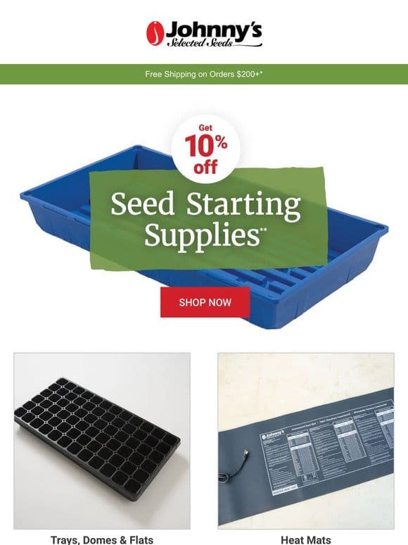 Still Time to Save on Seed Starting Supplies