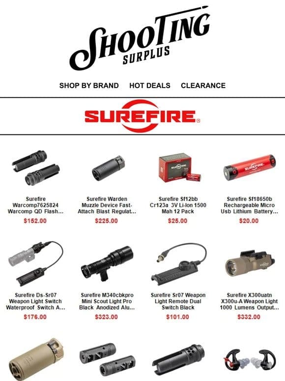 Surefire Sunday! Sale – Save 10% On Select Items – Lights， Muzzle Devices， & Suppressors