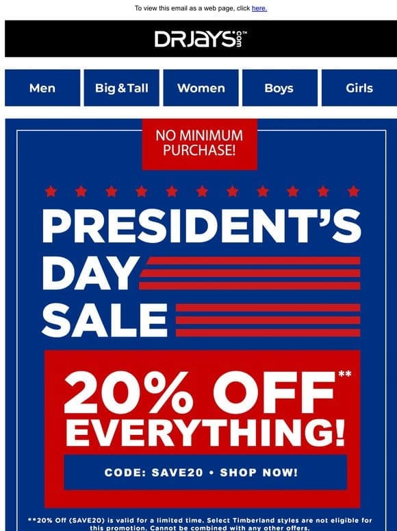 Take 20%* Off Everything