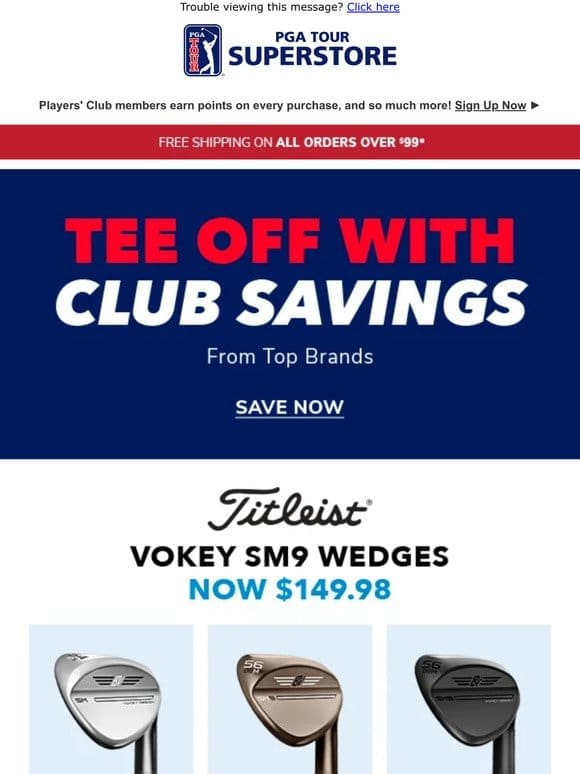 Tee Off With: Club Savings