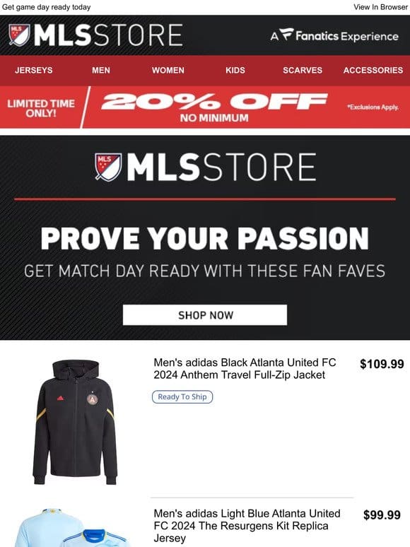 Thanks For Visiting The Official MLS Shop