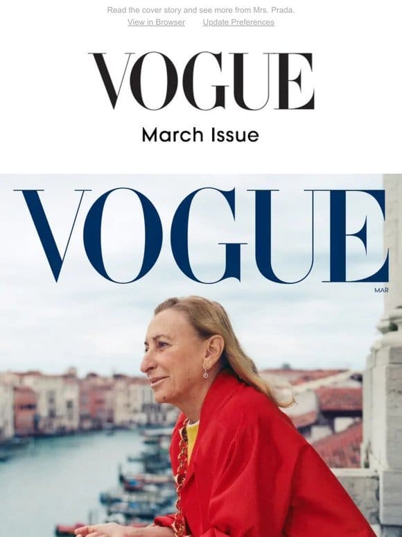 The March Cover is Here Featuring Miuccia Prada