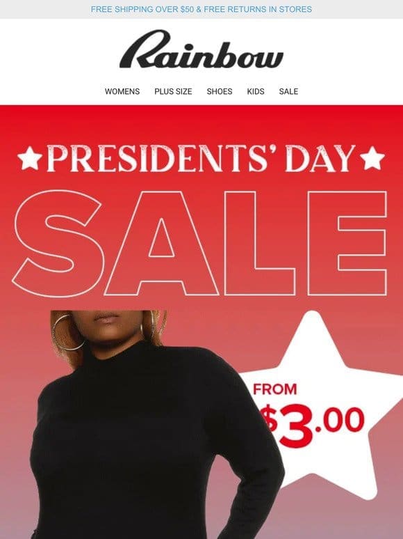 This Markdown Came From The Very Top   Styles as LOW AS $1.24 ✔️ Presidents’ Day Sale ��