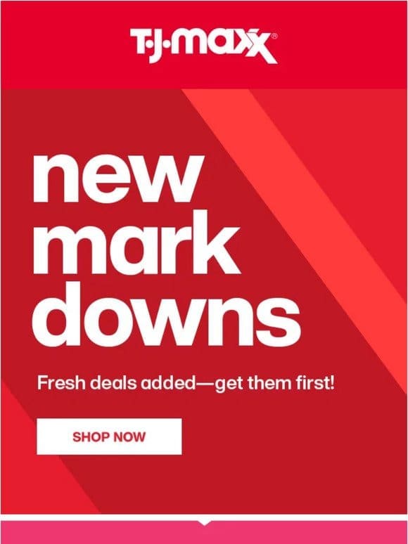 This is major: NEW MARKDOWNS
