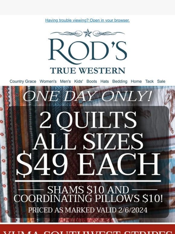 Today Only: Shop 2 Quilts at $49 All Sizes! Shop the Collections!