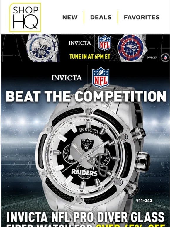 Touchdown Deals   Invicta NFL Watches Over 65% OFF