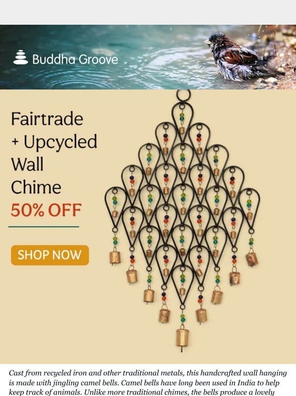 Traditional Bells And Beads Wall Hanging ChimeFair