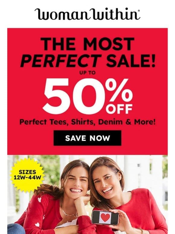 Treat Yourself To Comfort! Up To 50% Off Perfect Sale!