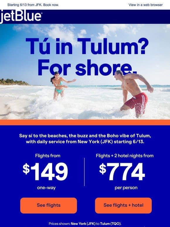 Tulum from $149 one-way? ¡Vamos!