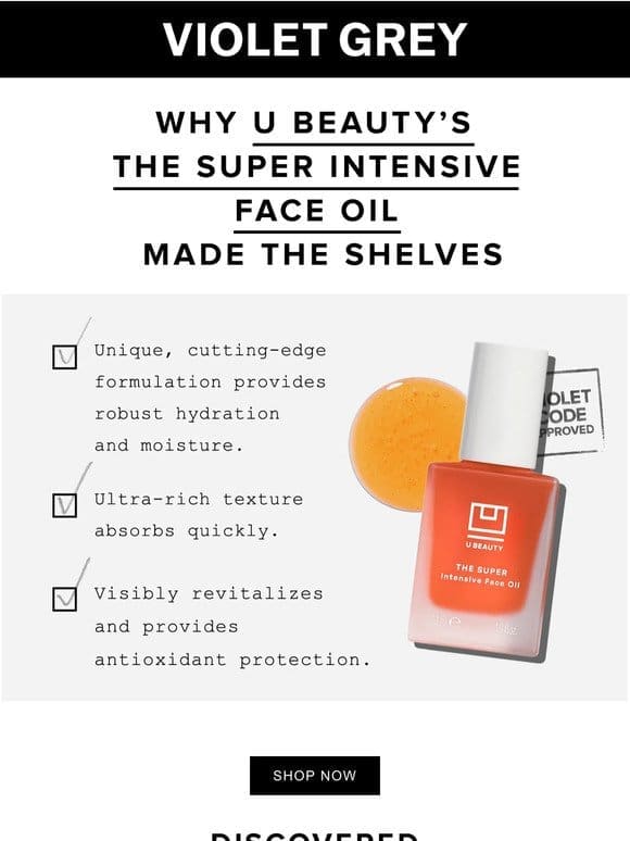 U Beauty’s NEW Intensive Face Oil