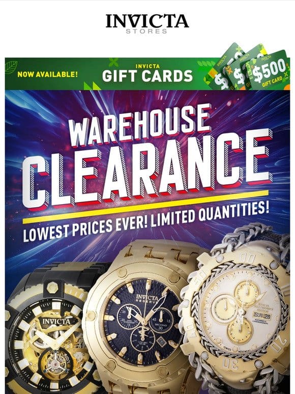 Unbeatable WAREHOUSE CLEARANCE DEALS ❗️