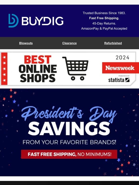 Unlock Presidential Savings on Your Favorite Brands， Shop NOW  ️