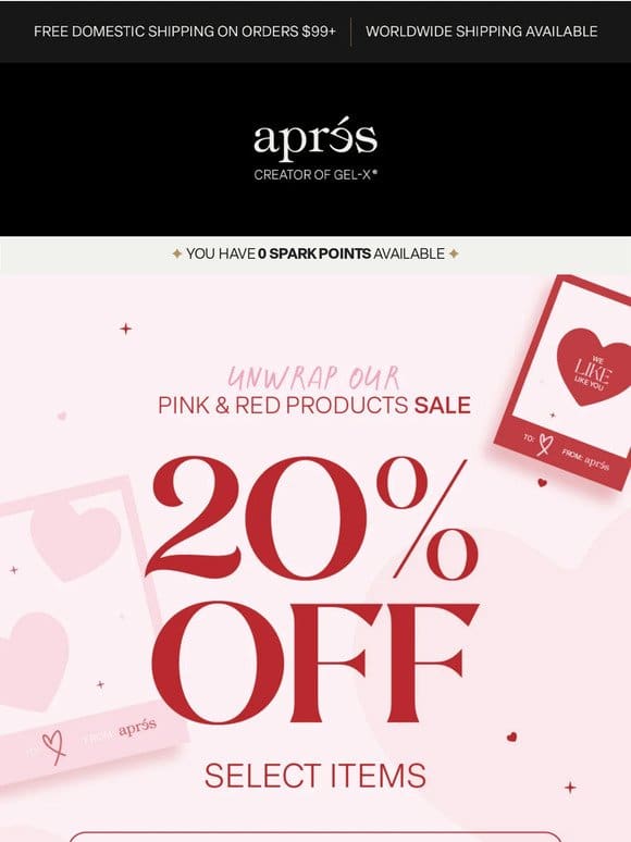 Unwrap Our Pink & Red Products Sale!