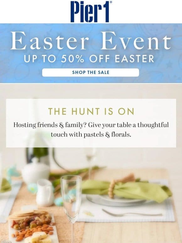 Up to 50% Off Easter Sale   Hop into Savings!