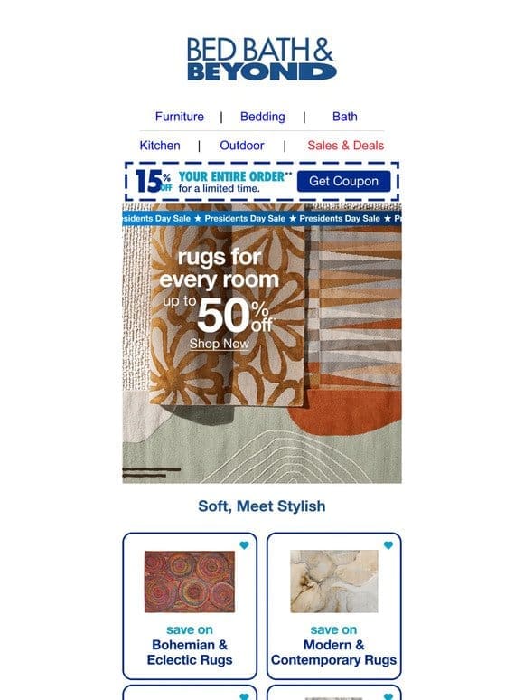 Up to 50% off Rugs for Your Whole Home