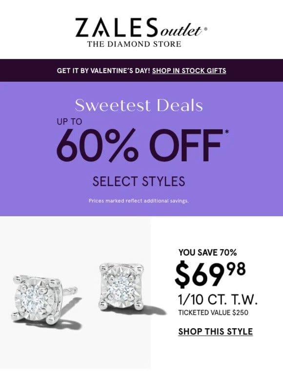 Up to 60% Off* Delightful Deals
