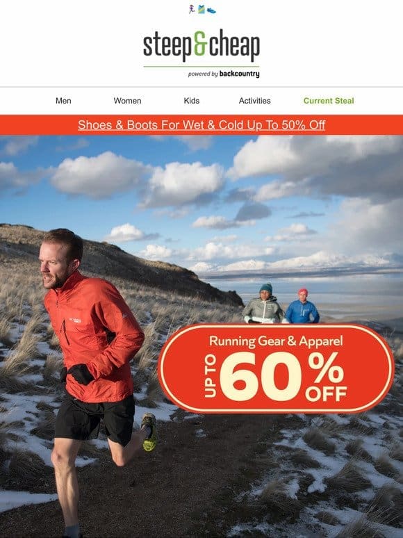 Up to 60% off running gear & apparel