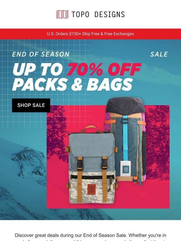 Up to 70% Off Bags