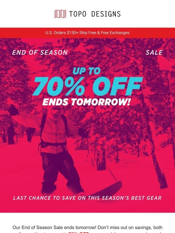 Up to 70% Off Ending Soon!
