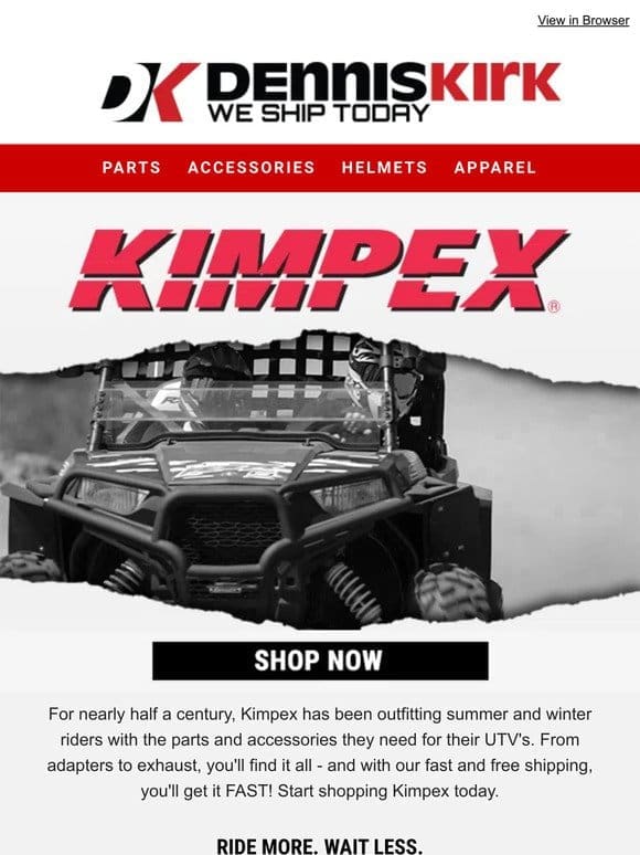 Upgrade your UTV with Kimpex!