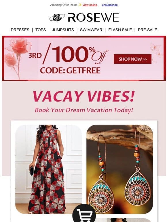 VACATION SHOP 2024 + 3RD FREE