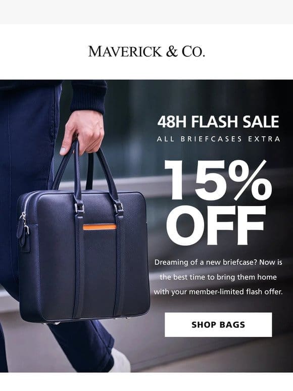 Valentine’s Day Exclusive: 15% Off Briefcases