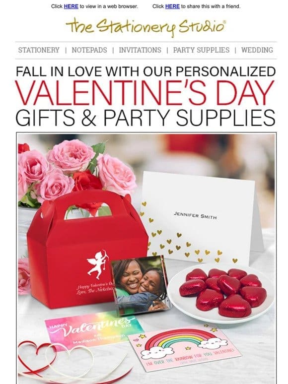 Valentine’s Day ♥ Personalized Gifts & Party Supplies