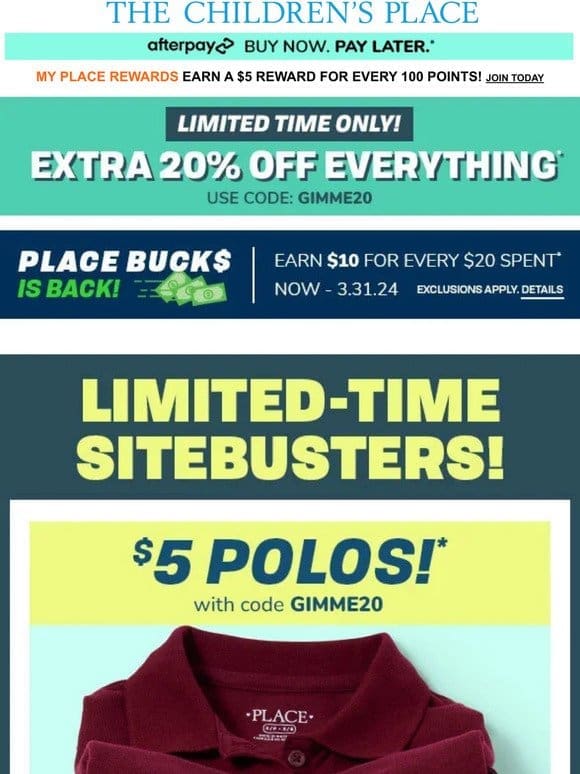 WHOA POLO: $5 POLOS (with code GIMME20)