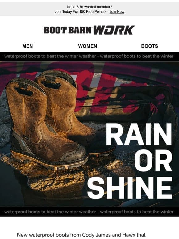 Waterproof boots to beat the rain