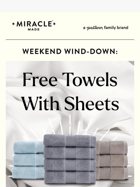 Weekend Flash Deal: Free Towel Set with Sheets