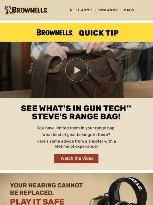 What belongs in your range bag? Find out!