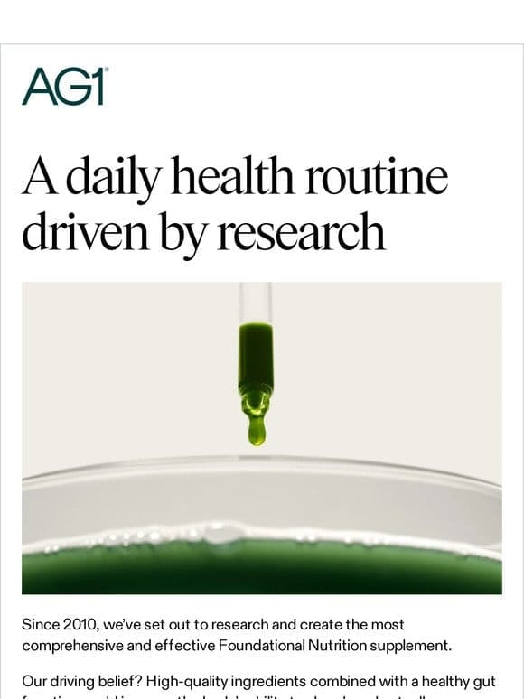 What does new research say about how AG1 works?