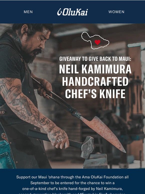 Win a Handcrafted Chef’s Knife by Neil Kamimura