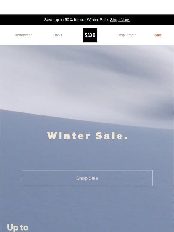 Winter Sale: up to 50% off select styles