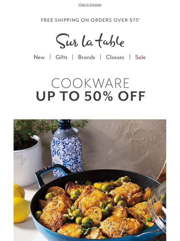 Yes Chef! Staub savings and cookware up to 50% off.