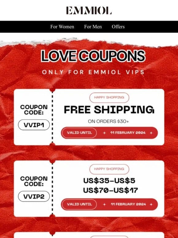 You won: (3) incredible COUPONs!