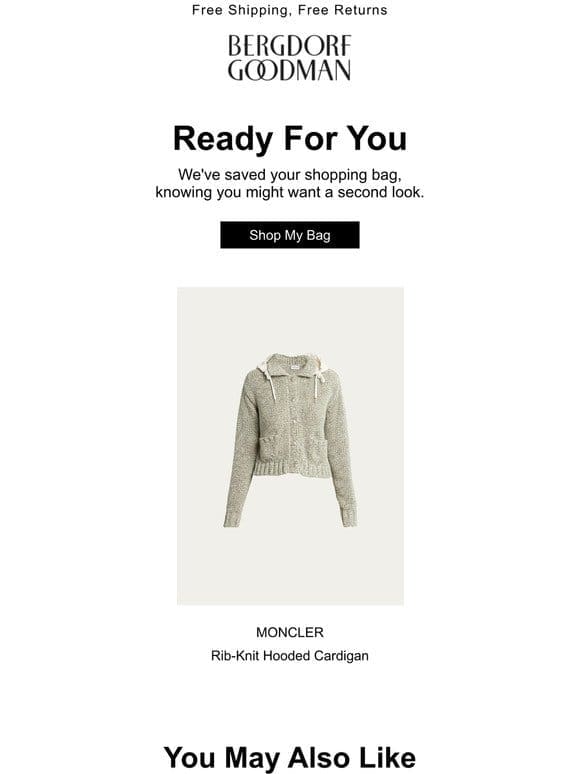 Your Rib-Knit Hooded Cardigan Is Waiting For You