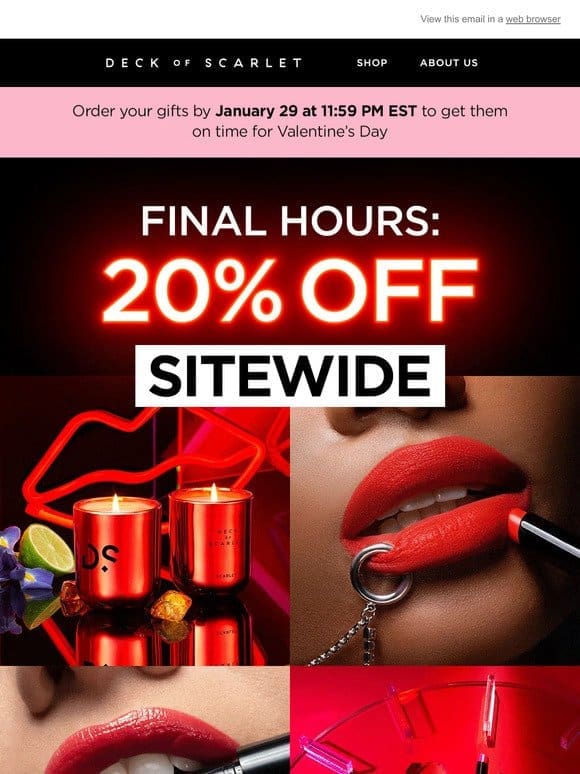 Your last chance for 20% off