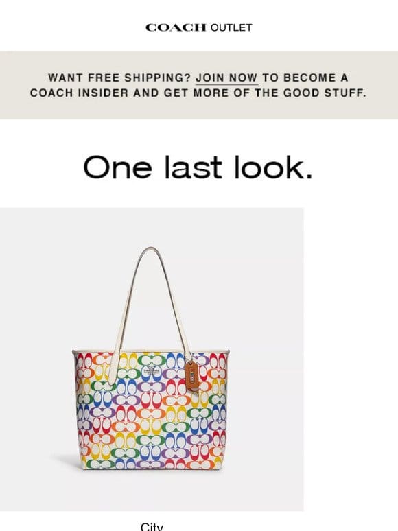 You’ve Earned It! Click To Make The City Tote In Rainbow Signature Canvas Yours.